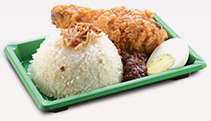 Nasi lemak ayam goreng